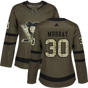 Damen Pittsburgh Penguins Trikot Matt Murray 30 Camo Grün Authentic